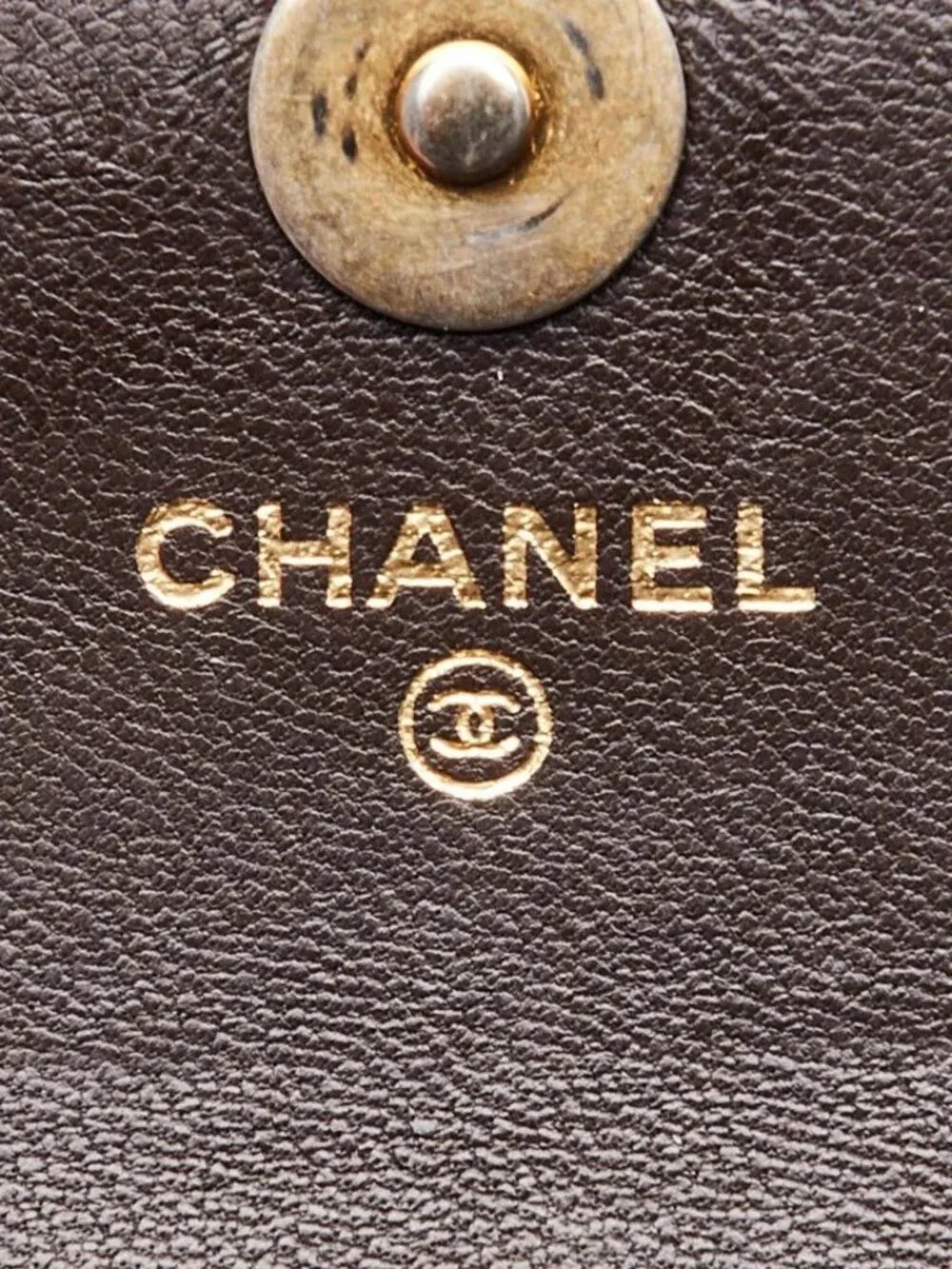 Chanel Brown Quilted Lambskin Leather Chanel 19 Glasses Case Bag
